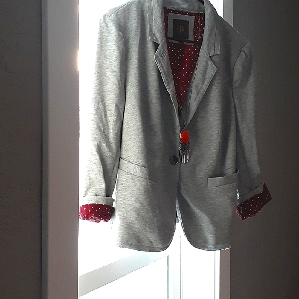 XL casual Grey preppy blazer
